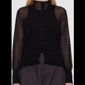 Amomento wholegarment sheer cardigan